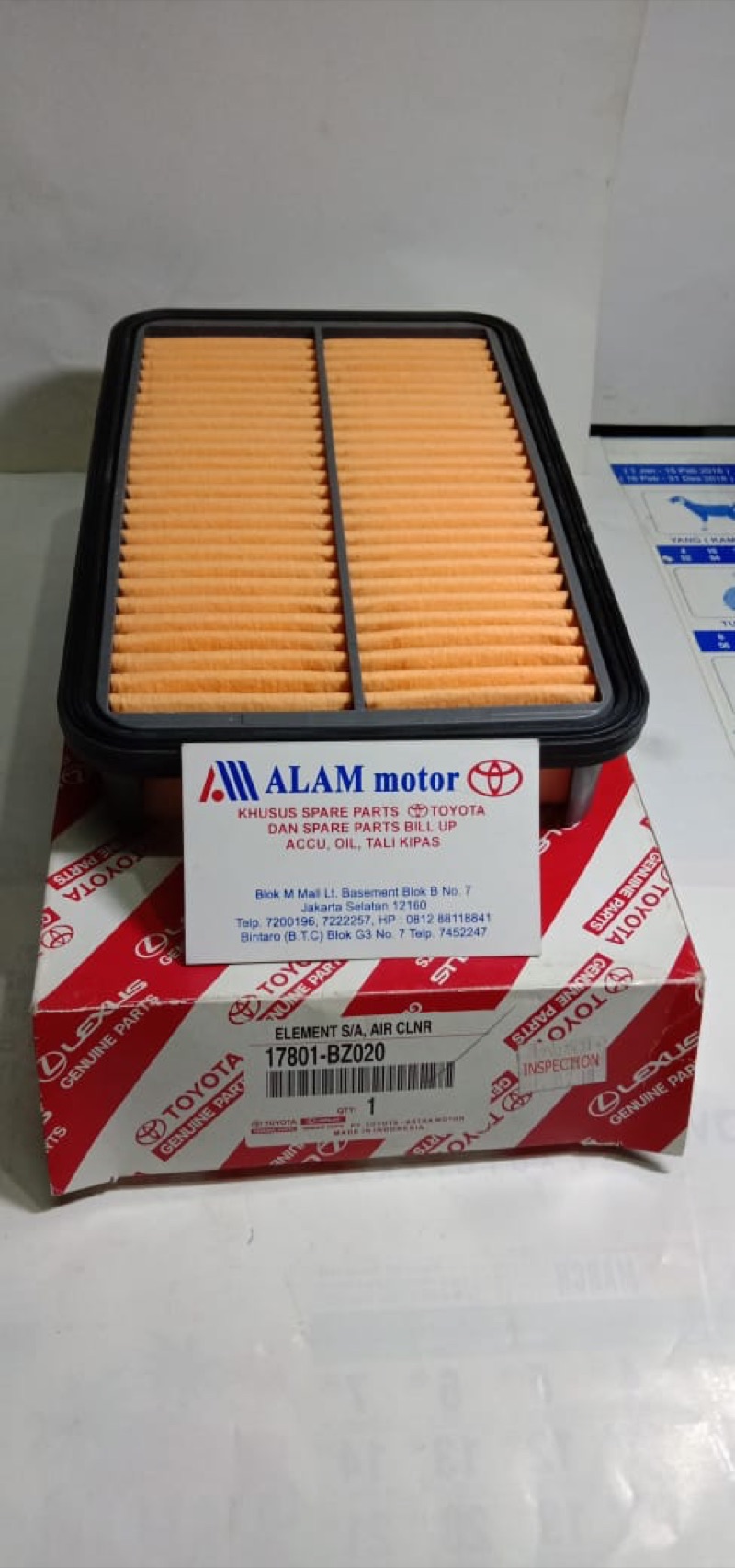 Air Filter Element 17801-BZ020